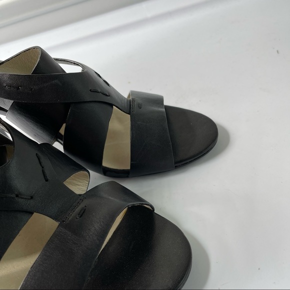 Michael Kors black leather heel sandals size 10 - Picture 5 of 6